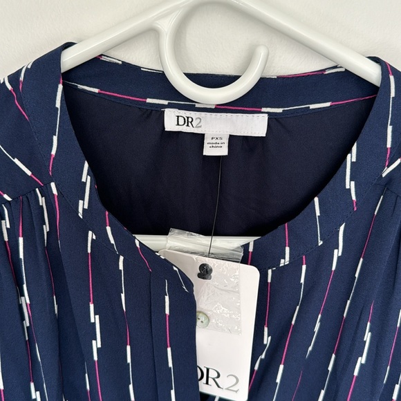 DR2 Women Indigo Navy 3/4 Sleeve Dress (XSP) - Picture 5 of 13